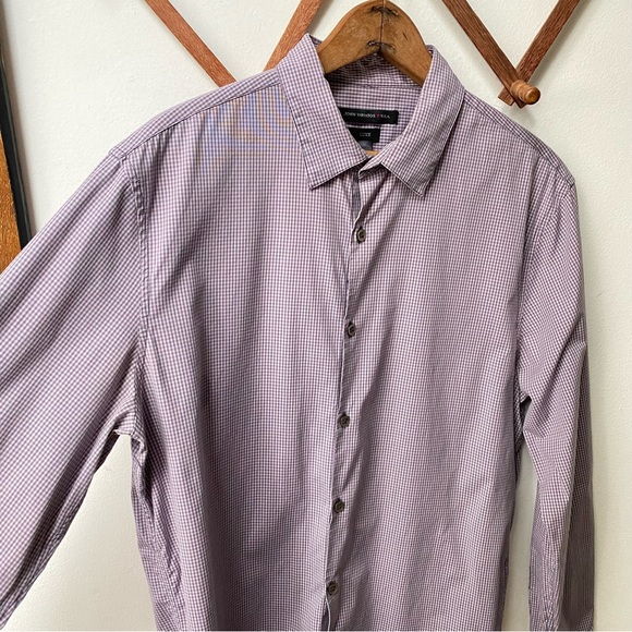 John Varvatos Luxe Checkered Button Down Shirt - Picture 4 of 10